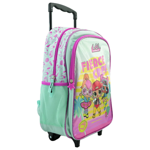 ست 12 در 1 کوله پشتی چرخدار 40 سانتی Fierce Crew مدل Rainbow Max - Backpack - Trolly Bag - Promotion Items 12 in 1 - Fierce Crew _کیف مدرسه